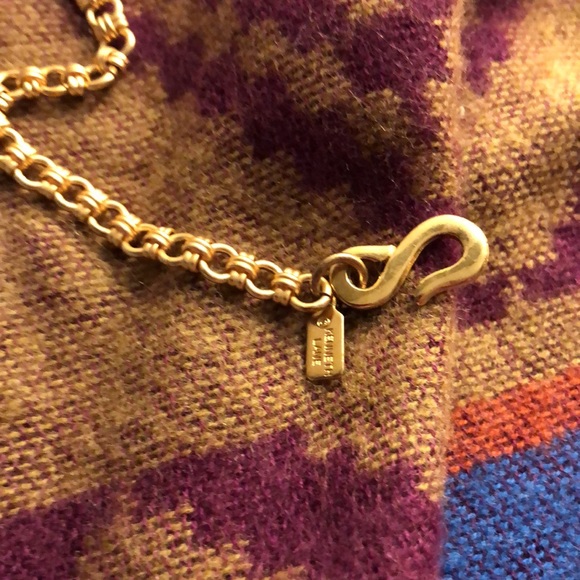 Vintage Kenneth Lane faux turquoise chain belt / necklace - Picture 2 of 3